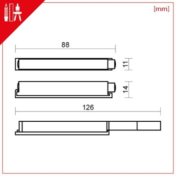 АМОРТИЗАТОР ДЛЯ МЕБЕЛЬНЫХ ДВЕРЕЙ С МАГНИТОМ