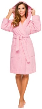 ЖЕНСКИЙ МАХРОВЫЙ КОРОТКИЙ ХЛОПКОВЫЙ ХАЛАТ L