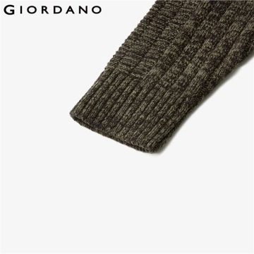 Giordano Men Sweaters Thick Mockneck 7 Stitch Knit