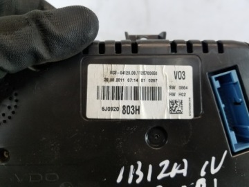 Spidometras, prietaisų skydelis SEAT IBIZA IV 6J 1.2 TDI 6J0920803H – nuotrauka 5