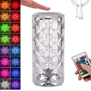 Кристальная сенсорная лампа, 16 цветов, декоративная
