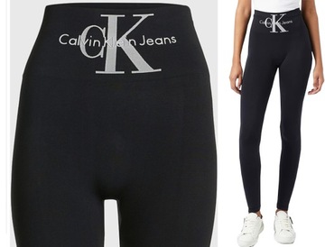 CK CALVIN KLEIN LEGINSY DAMSKIE MICROFIBER BLACK M