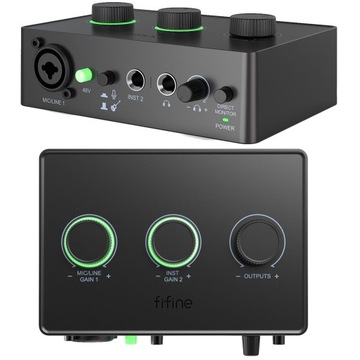 АУДИО ИНТЕРФЕЙС USB-C XLR ИНСТРУМЕНТАЛЬНЫЙ ВХОД ФАНТОМНЫЙ ЗВУК +48 В СВЕТОДИОД