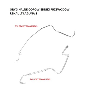 Комплект жёстких медных тормозных магистралей RENAULT Laguna 2 01-07 PL