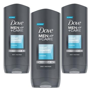 Dove Men Żel Pod Prysznic Clean Comfort 400ml x 3
