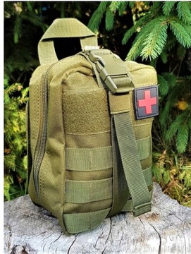 ЧЕРНЫЙ ТАКТИЧЕСКИЙ ВОЕННЫЙ ПЕРВЫЙ КОМПЛЕКТ + ТАКТИЧЕСКАЯ ПОДСТАВКА + СНАРЯЖЕНИЕ 87 шт. IFAK