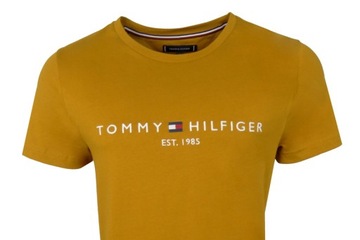 TOMMY HILFIGER, t-shirt męski, miodowy, S