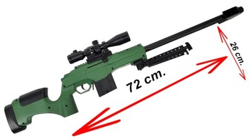 KARABIN Sako SNAJPERKA na kulki 6mm Celownik LASER ASG Replika sprężynowa