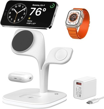 Ładowarka indukcyjna stacja ładująca Watch AirPods iPhone