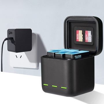 GoProHero 11 10 9 3-канальное зарядное устройство Telesin