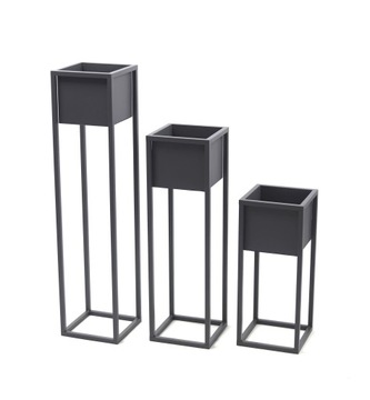 Металлическая подставка для цветов, подставка для цветов, 50 см, коробка LOFT серая