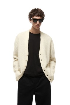 ZARA ORIGINS TEKSTUROWY KARDIGAN ECRU S WIOSNA
