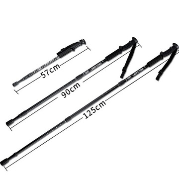 Сверхлегкая портативная треккинговая палка, нескользящая ручка, телескопическая.