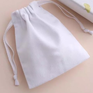 Very White Cotton Gift Bags 7x9cm 9x12cm 10x15cm