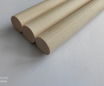 Drążek bukowy fi 30mm makrama,listwa50 cm