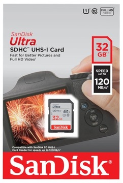 Karta pamięci SANDISK Ultra SDHC 32GB 120MB/s