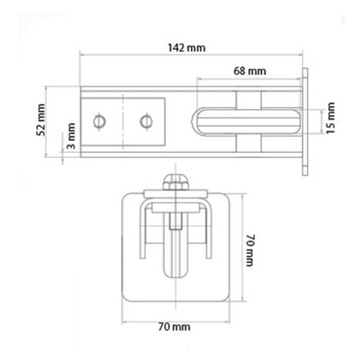 Обгонный каток с шляпкой для профиля 70х70