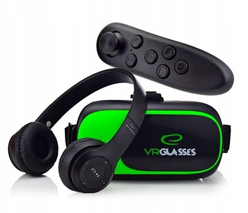 PREZENT DLA CHŁOPCA GOGLE VR 360 DO 7 CALI +SŁUCHAWKI GAMEPAD BLUETOOTH