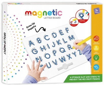 ИГРУШЕЧНАЯ ДОСКА С АЛФАВИТОМ, МАГНИТНЫЕ ШАРИКИ, БУКВЫ