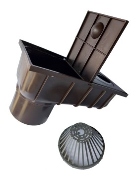 НИЖНИЙ желоб Отстойник коричневый Канализационные трубы Желоба