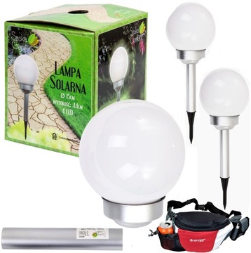 Lampa SOLARNA kula lampy solarne ogrodowe ZESTAW
