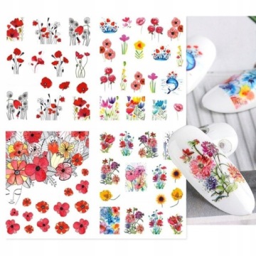 NAKLEJKI NA PAZNOKCIE WODNE LINEARNE