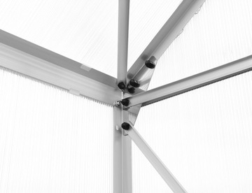 САДОВАЯ ТЕПЛИЦА 4,9м х 2,5м АЛЮМИНИЙ ПОЛИКАРБОНАТ + ФУНДАМЕНТ С АНКЕРАМИ