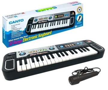 КЛАВИАТУРА + МИКРОФОН ФОРТЕПИАННЫЙ ОРГАН 37 КНОПОК МЕЛОДИИ