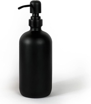 DOZOWNIK MYDŁA Z PRAWDZIWEGO SZKŁA POMPK ZE STALI NIERDZEWNEJ 500 ML