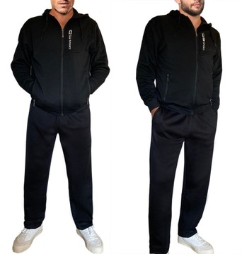CIEPŁY DRES męski bluza z KAPTUREM 2560 czarny M