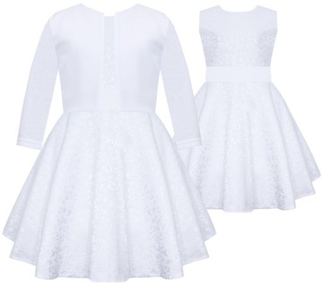 ELEGANCKA SUKIENKA Z BOLERKIEM UROCZYSTOŚCI KOMUNIA ŚLUB r 128 3536