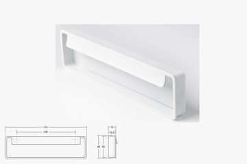 Uchwyt meblowy VIEFE 0542 FOLD 128mm biały mat
