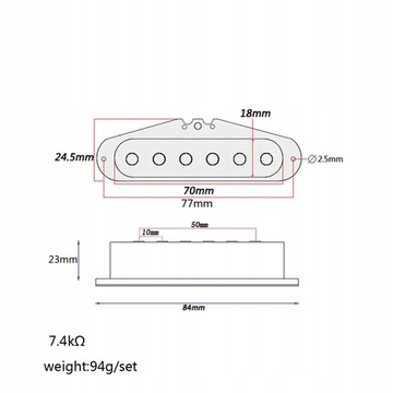 Для двойной электрогитары Humbucker Pickup