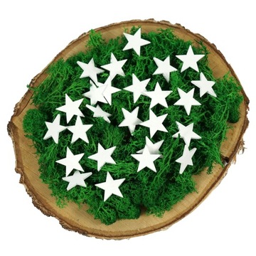 Звездочки из натурального дерева, ёлочные украшения для столовых приборов, 25 шт., 3 см.