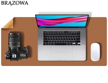 MATA KORKOWA PODKŁADKA NA BIURKO MYSZ GRACZY 60x35