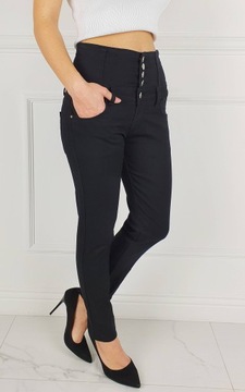 #DAMSKIE SPODNIE JEANS MODELUJĄCE WYSOKI - STAN #