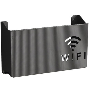 UCHWYT ŚCIENNY PÓŁKA na ROUTER WIFI SWITCH Czarna
