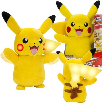 PIKACHU ELECTRIC CHARGE INTERAKTYWNA MASKOTKA ZE ŚWIECĄCYM OGONEM 26 CM