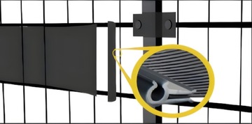 ЛЕНТА ТЕРМОПЛАСТ ДЛЯ УМНОГО ЗАБОРА 19х26м ЧЕРНАЯ