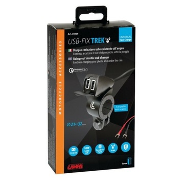 Двойное водонепроницаемое USB-зарядное устройство LAMP Usb-Fix