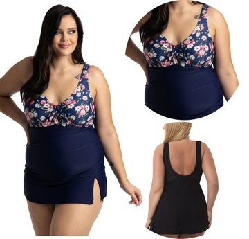 JEDNOCZĘŚCIOWY PORZĄDNY DUŻY STRÓJ KĄPIELOWY 4XL Tankini ROZMIAR 46 48 50
