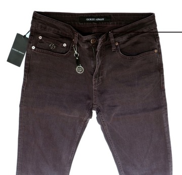 ARMANI JEANS SPODNIE SLIM GIORGIO PREMIUM ROZ. 30