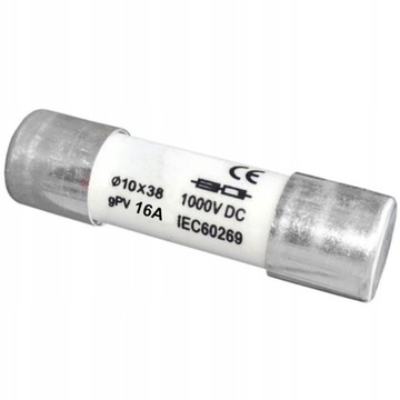 WKŁADKA BEZPIECZNIKOWA 10x38 1000V DC gPV 16A