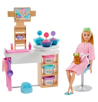LALKA BARBIE SALON SPA Z SZCZENIACZKIEM