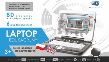 ОБРАЗОВАТЕЛЬНЫЙ НОУТБУК ДЛЯ ДЕТЕЙ PL/ANG 80 ПРОГРАММЫ