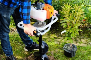 БЕНЗИНОВАЯ БУРА ДЛЯ ПОЧВЫ + 4 БУРА