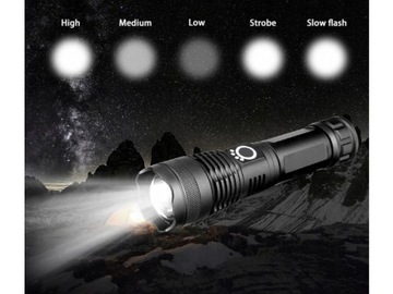 ТАКТИЧЕСКИЙ ФОНАРЬ P50 ZOOM, СВЕТОДИОДНАЯ БАТАРЕЯ