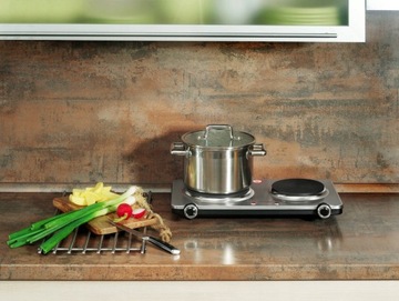 Электрическая плита Concept VE-3035 двухконфорочная inox