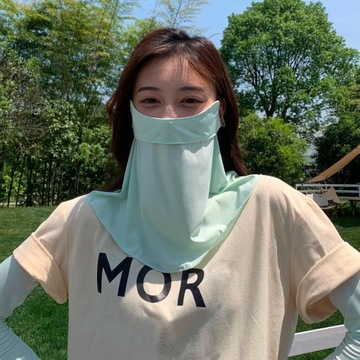 Ледяная шелковая бандана, многоразовые маски для верховой езды на открытом воздухе, женские ушные петли от солнца