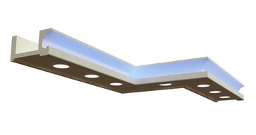 Listwy Oświetleniowe, Listwy LED Sufitowe, Zabudowa Sufit 300x80mm 09